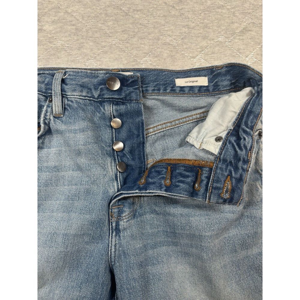 Frame Jeans Womens 27‎ Blue Le Original Distressed Light Wash 90s Y2K Straight - Picture 3 of 12